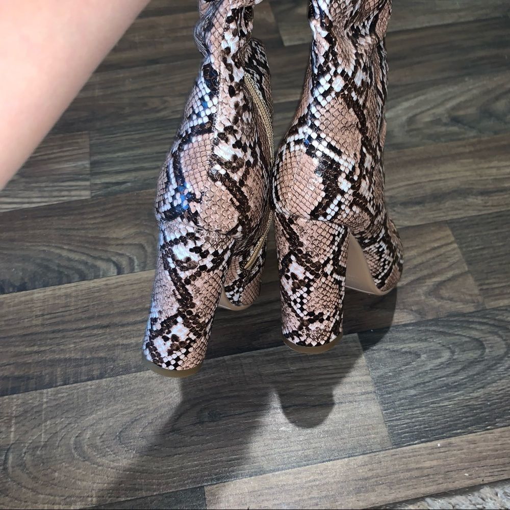 Brown Python Color Boots - Picture 4 of 12